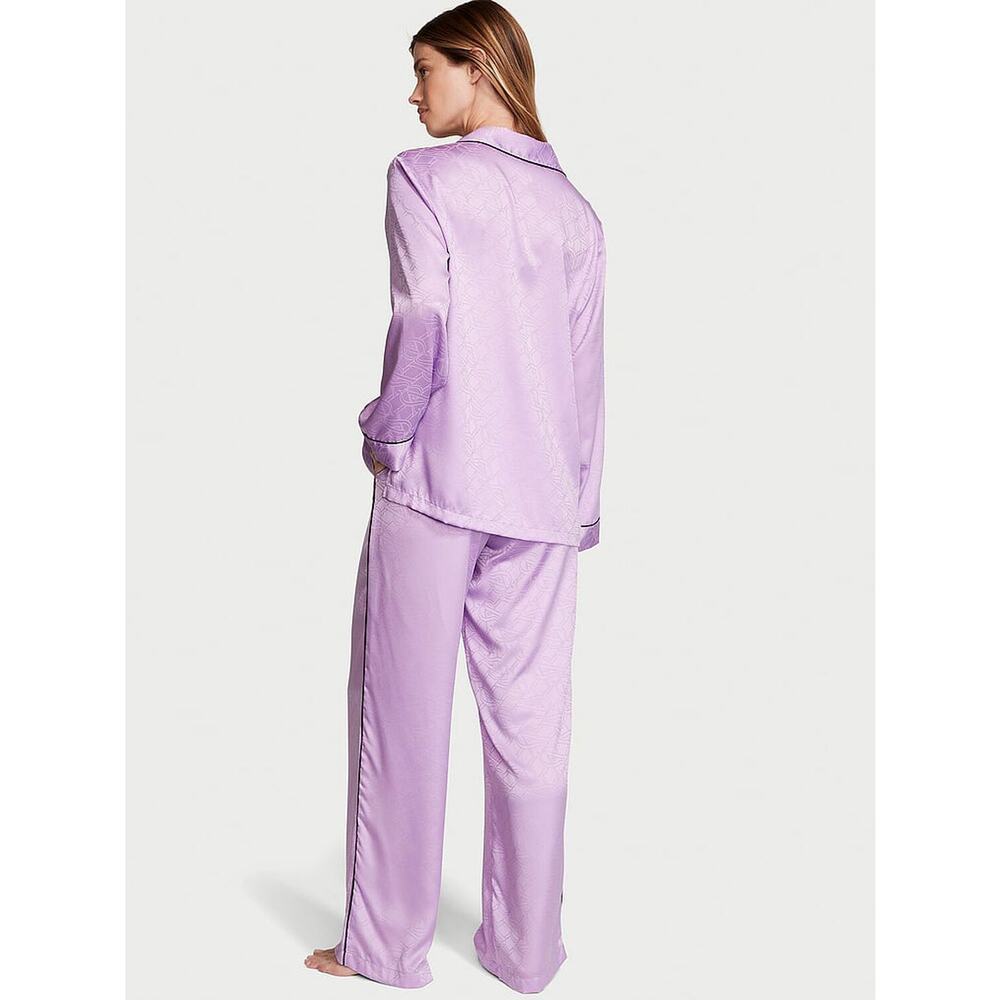 Victoria’s Secret Unicorn Purple Satin Button-Up Pajama Top Sleepwear Size XS - Picture 2 of 4